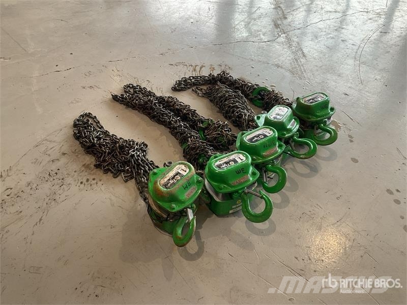  Quantity of (5) Tiger 1 ton Chain Pulleys Construction - Others