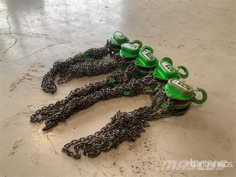  Quantity of (5) Tiger 1 ton Chain Pulleys Construction - Others