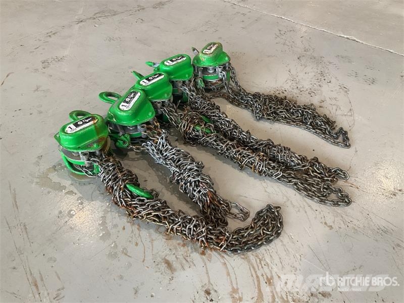  Quantity of (5) Tiger 1 ton Chain Pulleys Construction - Others