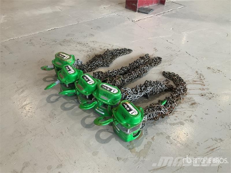  Quantity of (5) Tiger 1 ton Chain Pulleys Construction - Others