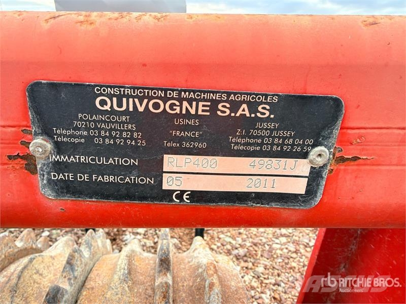Quivogne RLP400 4 m Tines And Croskill ondule steel roller Hengerek