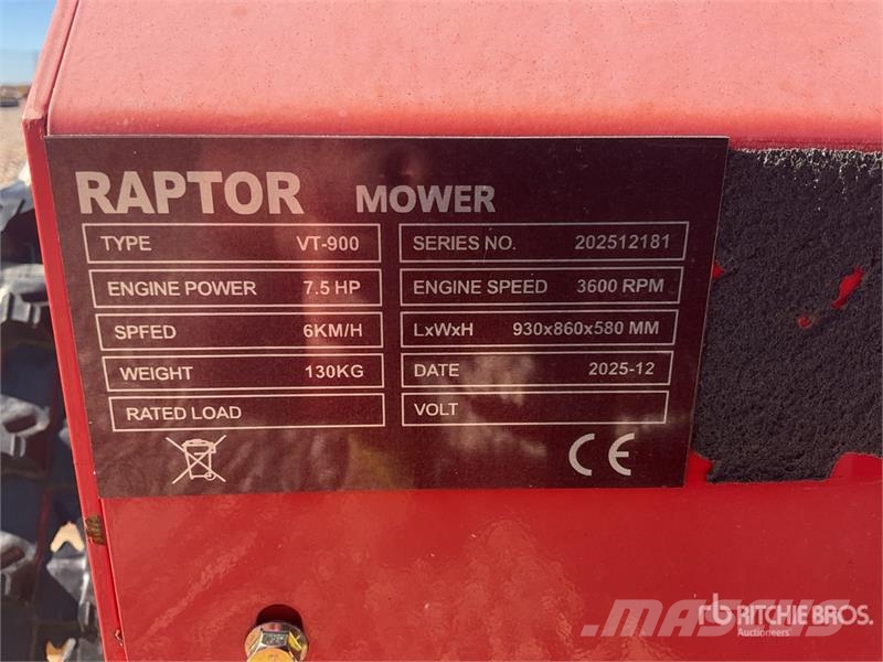 Raptor VT900 Remote Control Lawn Mower (Unused) ركوب الحشائش