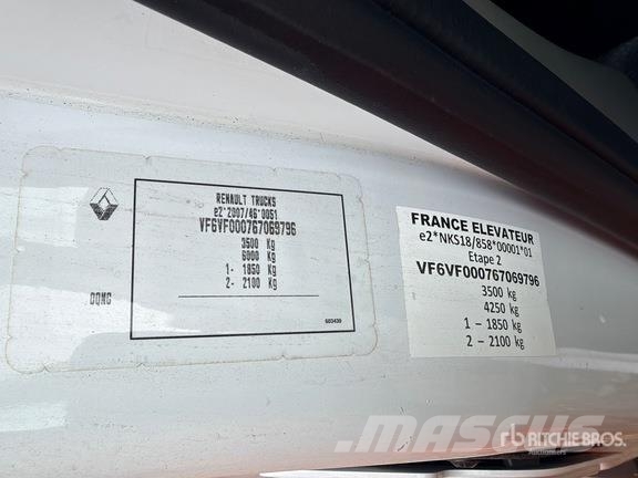 Renault 121F 10 m on Renault Master Camion Nacelle Bucket  المنصات الهوائية المثبتة على شاحنة