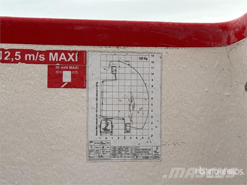 Renault 121FT 10 m on Renault Master Camion Nacelle Bucket 车载式高空作业车