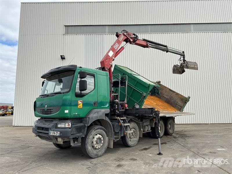 Renault 1560 3475 kg on Renault Kerax 410 DXi 8x4 Camion B Crane trucks