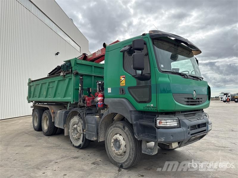 Renault 1560 3475 kg on Renault Kerax 410 DXi 8x4 Camion B Crane trucks