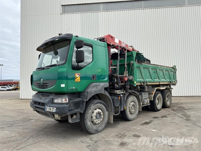 Renault 1560 3475 kg on Renault Kerax 410 DXi 8x4 Camion B Crane trucks