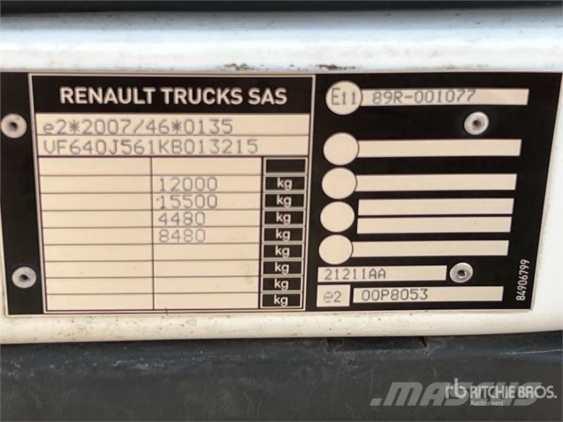 Renault D 210 DTI 5 12T 4x2 Camion Frigorifique Refrigerat Camion frigorifique