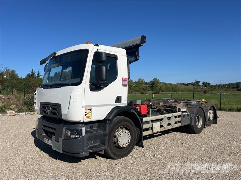Renault D26.430 6x2 Camion Amplirol Roll-Off Truck Hidraulikus konténerszállító