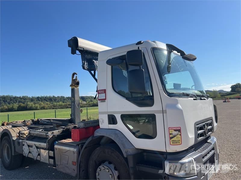 Renault D26.430 6x2 Camion Amplirol Roll-Off Truck Hidraulikus konténerszállító