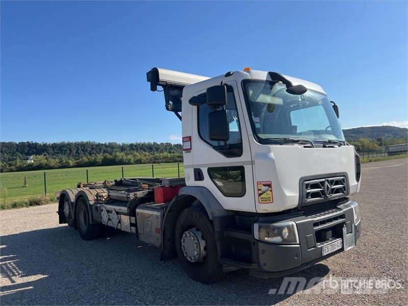 Renault D26.430 6x2 Camion Amplirol Roll-Off Truck Hidraulikus konténerszállító