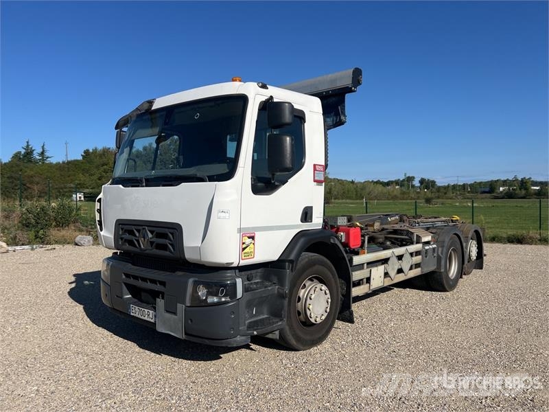 Renault D26.430 6x2 Camion Amplirol Roll-Off Truck Hidraulikus konténerszállító