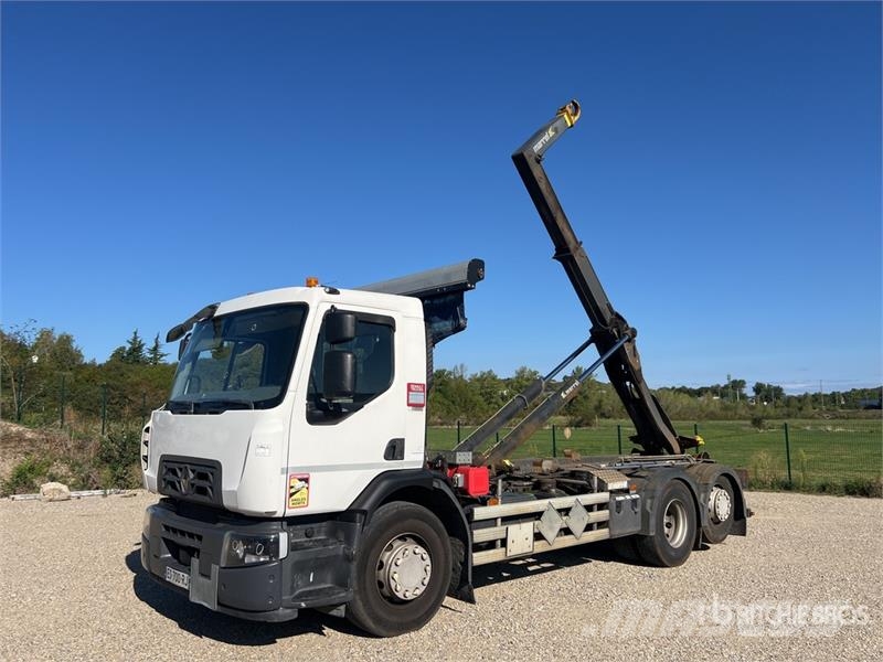 Renault D26.430 6x2 Camion Amplirol Roll-Off Truck Hidraulikus konténerszállító