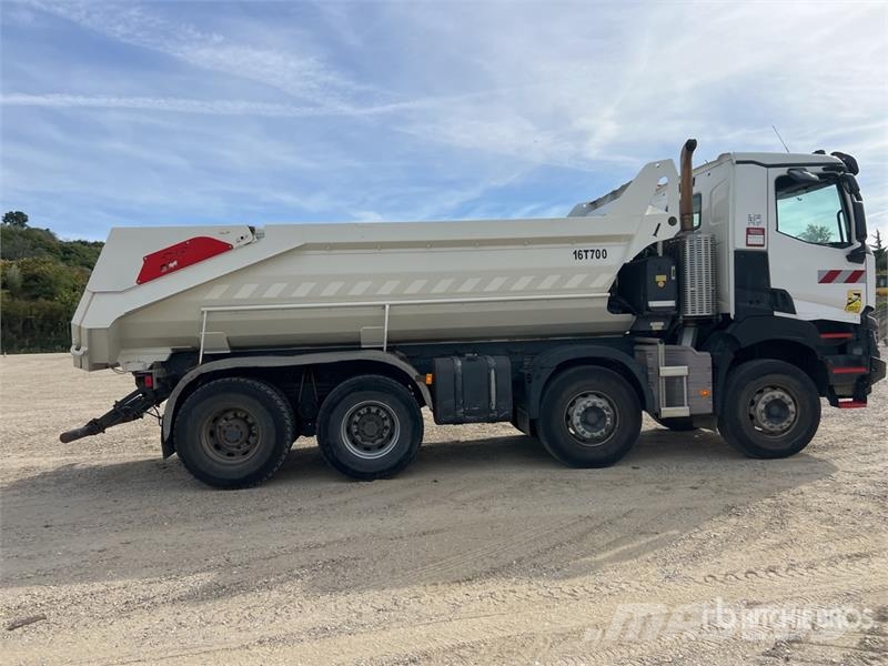 Renault K 480 8x4 Camion Benne remorquant Tri/A Dump Truck Billenő teherautók