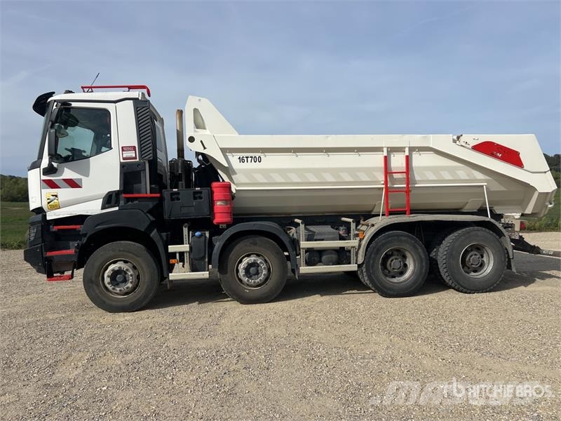 Renault K 480 8x4 Camion Benne remorquant Tri/A Dump Truck Billenő teherautók