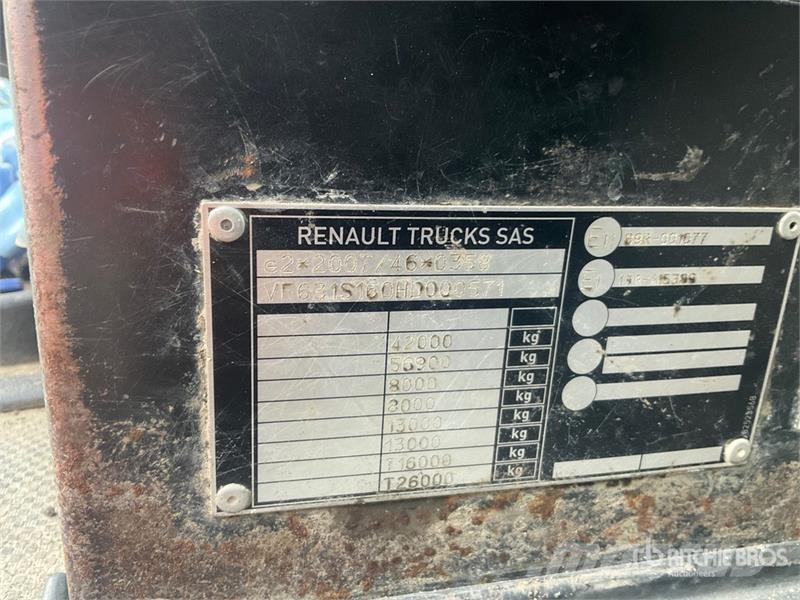 Renault K430 8x4 Twin-Steer Crew Cab Hooklift Truck Krokbil