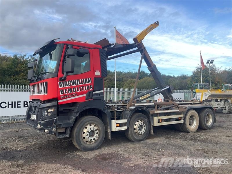 Renault K430 8x4 Twin-Steer Crew Cab Hooklift Truck Krokbil
