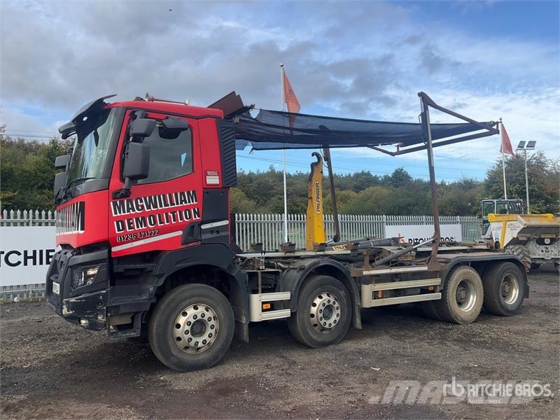 Renault K430 8x4 Twin-Steer Crew Cab Hooklift Truck Krokbil