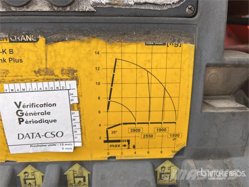 Renault PK16001-KB 3900 kg on Renault Premium Lander 380 D شاحنات الرافعات