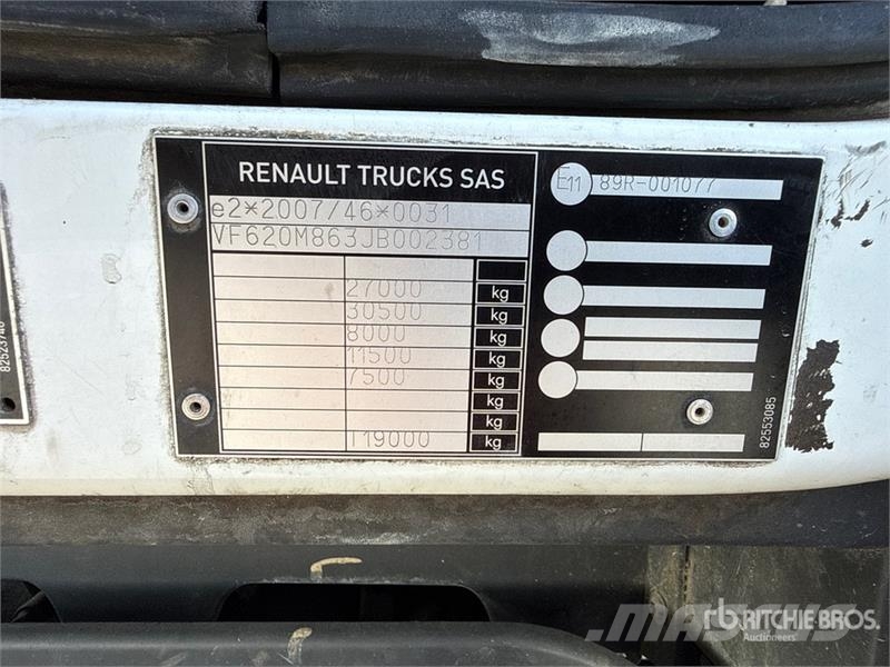 Renault Premium D26 Wide 6x2 Waste Collection Truck Komunalni tovornjaki
