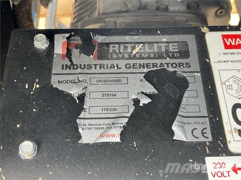  Ritelite GE/SE4000D Skid-Mounted Generator Set Diiselgeneraatorid