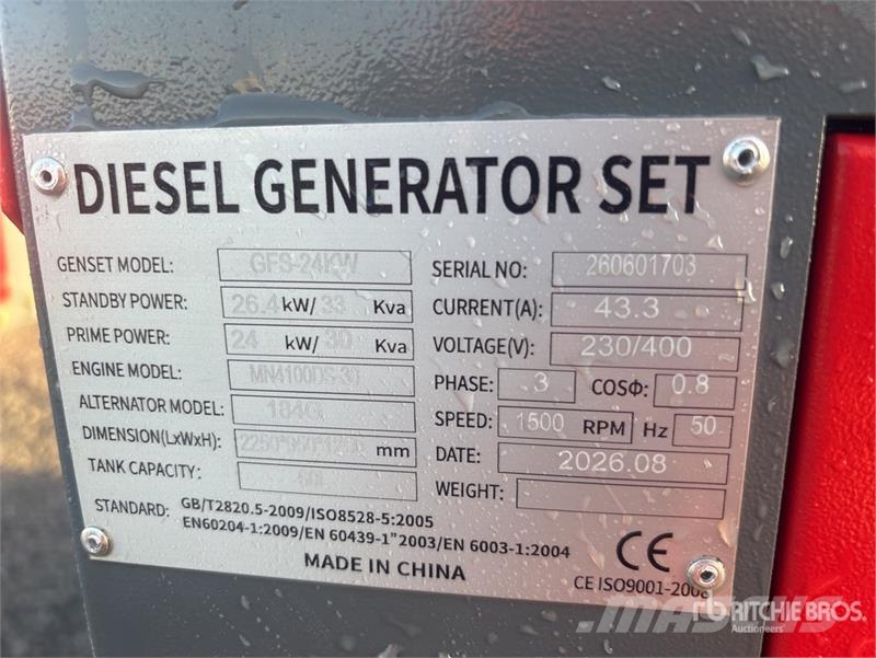 Roter Sturm GFS-24KW Skid-Mounted Generator Set (U ディーゼル発電機