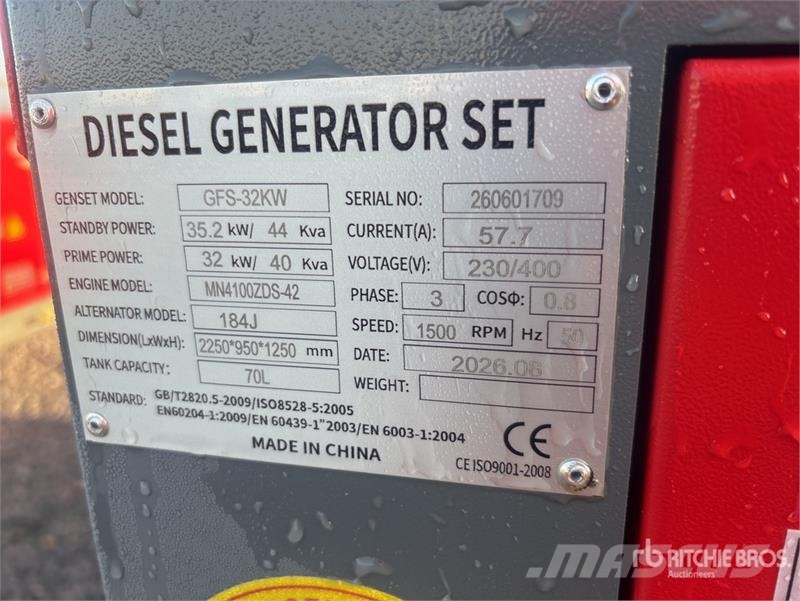 Roter Sturm GFS-32KW Skid-Mounted Generator Set (U ディーゼル発電機
