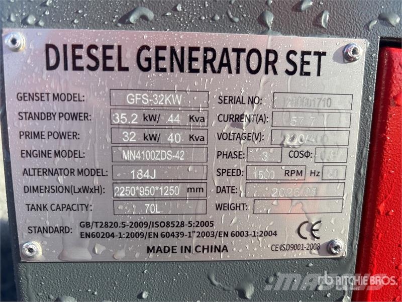 Roter Sturm GFS-32KW Skid-Mounted Generator Set (U Dīzeļģeneratori