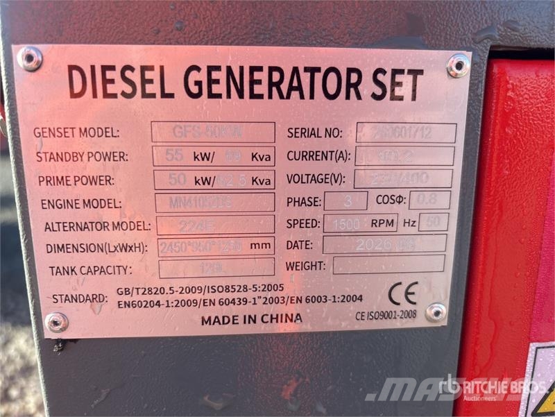 Roter Sturm GFS-50KW Skid-Mounted Generator Set (U ディーゼル発電機