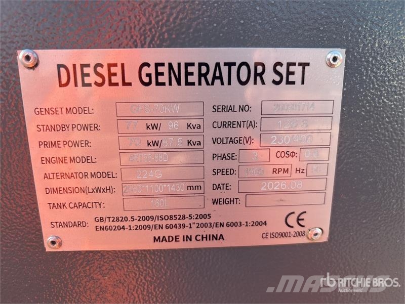 Roter Sturm GFS-90KW Skid-Mounted Generator Set (U Generatori diesel