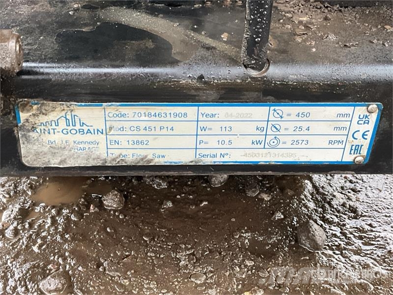 Saint Gobain CS451 Cut-Off Saw مكونات أخرى