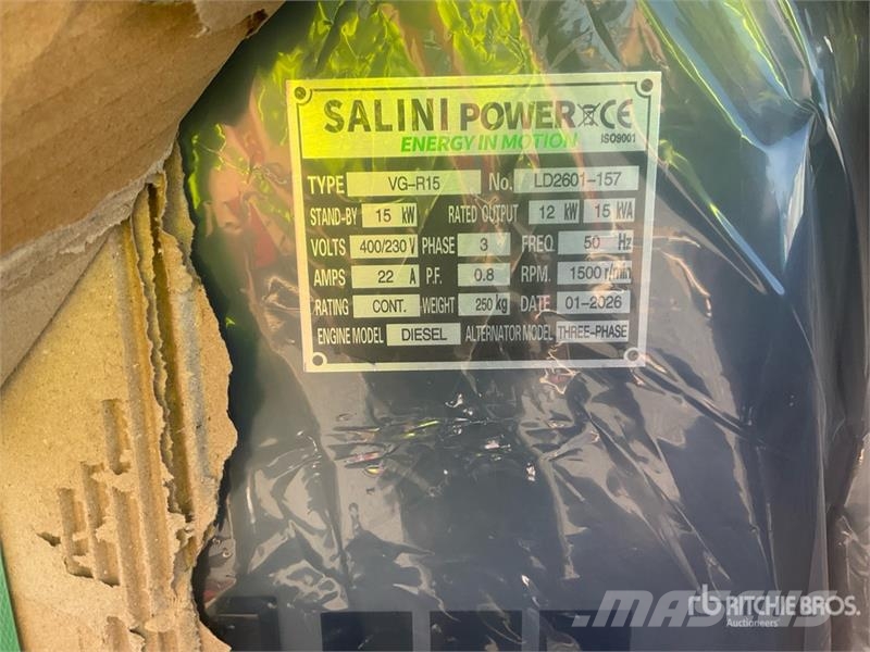  Salini 15 kW Portable Generator Set (Unused) Други генератори
