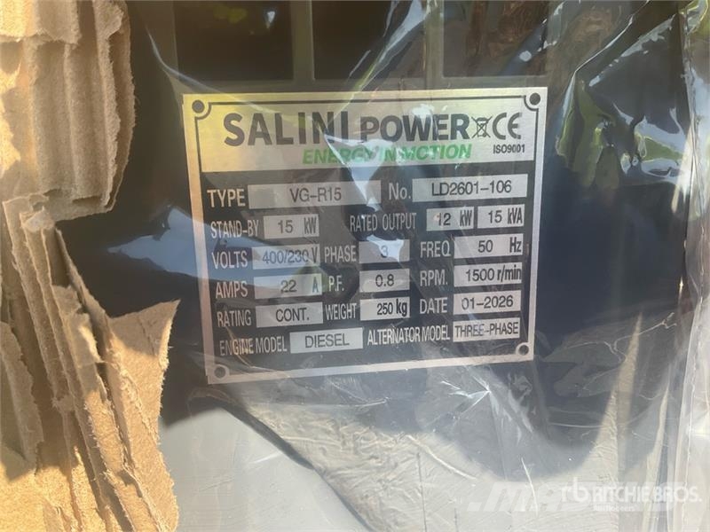  Salini 15 kW Portable Generator Set (Unused) Други генератори
