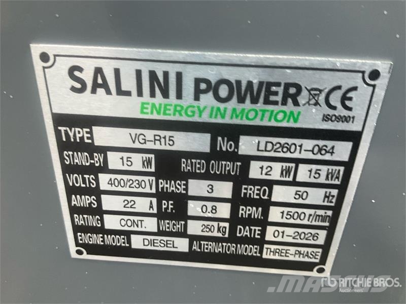  Salini VG-R15 15 kVA Diesel Generator Set Dizelski agregati