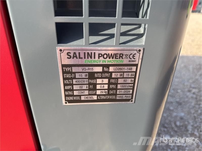 Salini VGR15 15 kWA Portable Generator Set (Unused Muud generaatorid