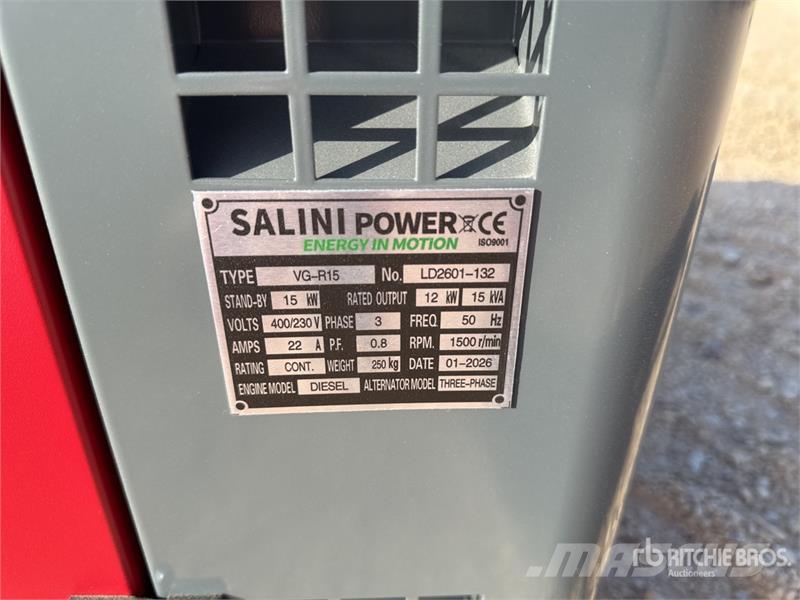 Salini VGR15 15 kWA Portable Generator Set (Unused Muud generaatorid