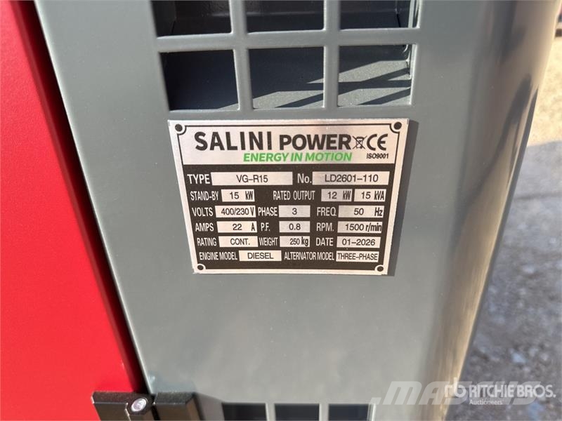  Salini VGR15 Groupe Electrogene (Non Utilise) 15 k Muud generaatorid