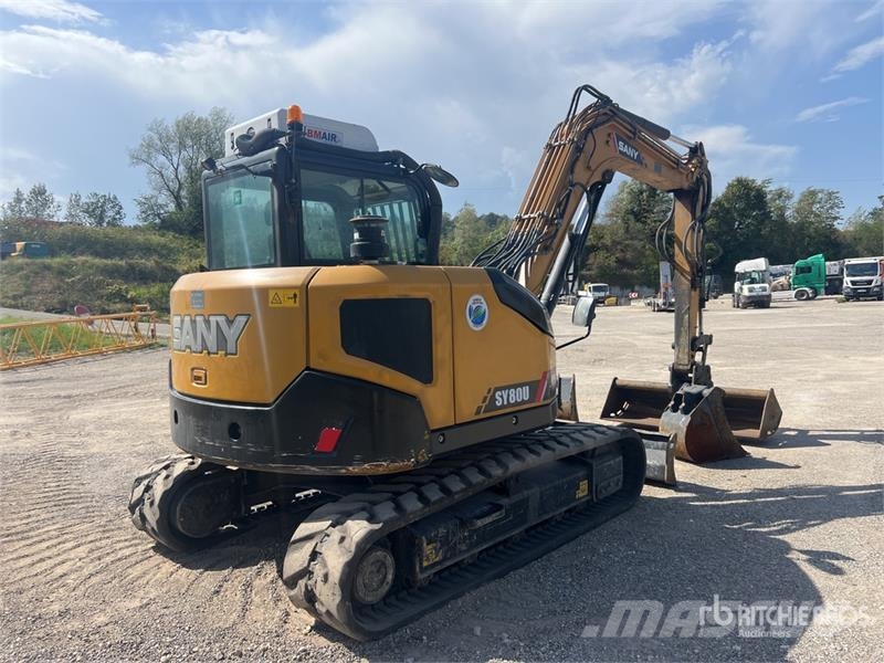 Sany SY80U Pelle Sur Chenilles Tracked Excavator Beltegraver