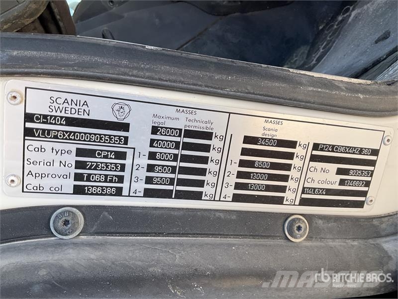 Scania 124CB360 6x4 T/A Dump Truck 덤프 트럭