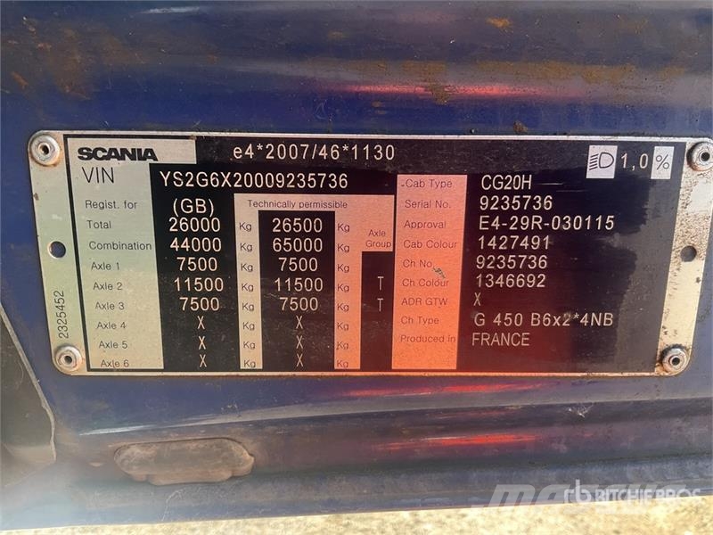 Scania 15Z8.70 3725 kg on Scania 6x4 Sleeper Flatbed Truc Kamioni sa kranom