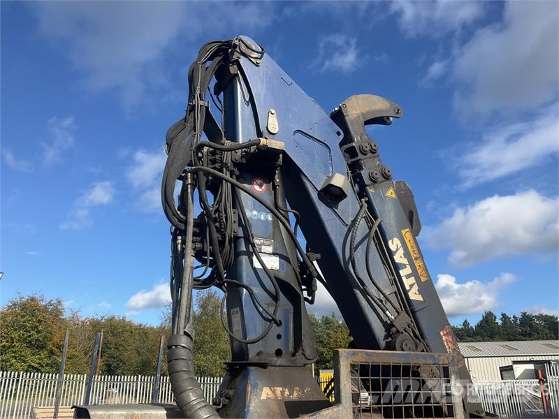 Scania 6x2 Sleeper Flatbed Truck with ATLAS 15Z8.70 3725 Crane trucks
