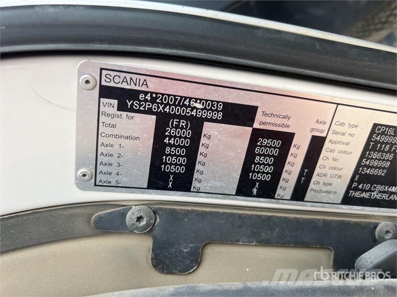 Scania P410 6x4 Camion Bi-Benne T/A Dump Truck 덤프 트럭