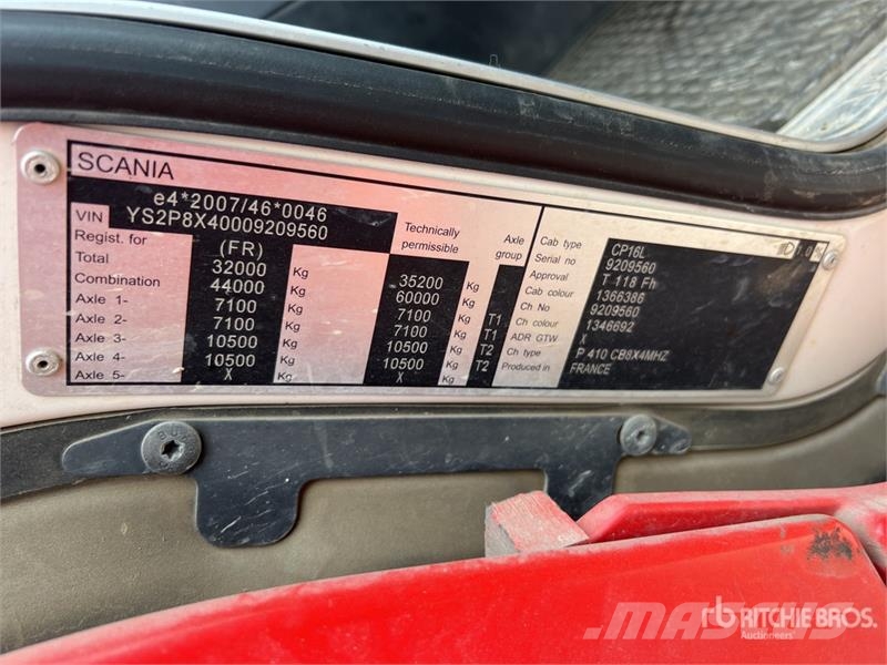 Scania P410 8x4 Camion Bi-Benne Tri/A Dump Truck 덤프 트럭