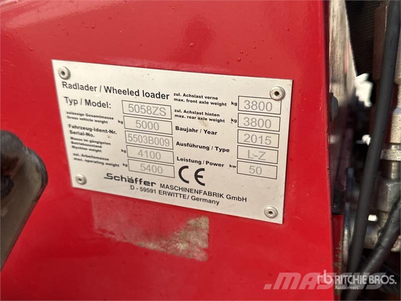 Schäffer 5058ZS High Lift Chargeuse Sur Pneus Wheel Loader Wielladers