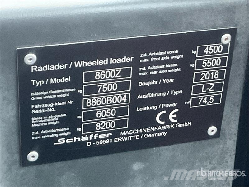 Schäffer 8600Z Wheel Loader Radlader