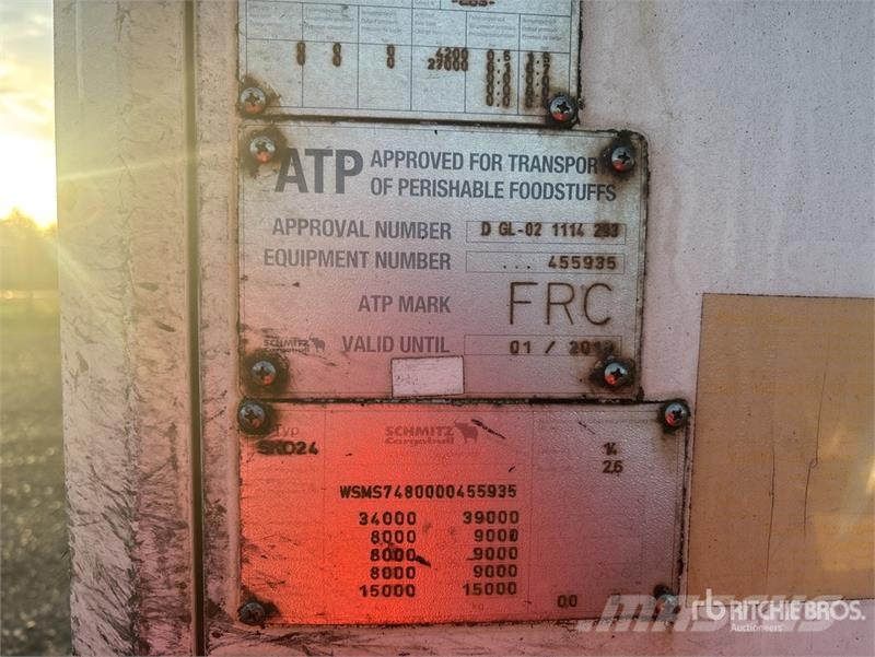 Schmitz SKO24 Tri/A Refrigerated Trailer (Inoperable) نصف مقطورات بدرجة حرارة قابلة للضبط