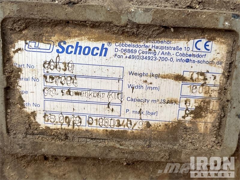 Schoch 1800MS10 1780 mm Hydraulic Tilting Excavato Schaufeln