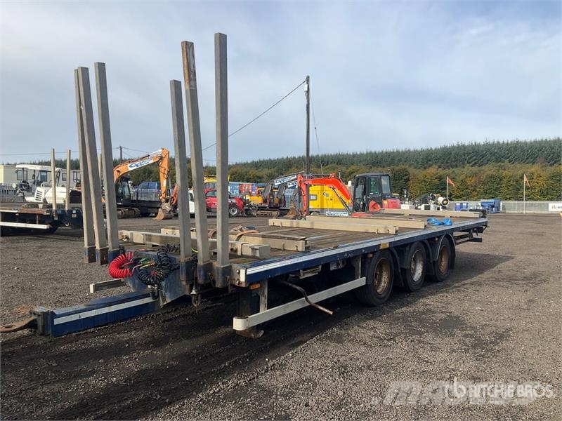 SDC 24 ton 8 m Tri/A Drawbar Flatbed Trailer Prikolice platforme/otvoreni sanduk