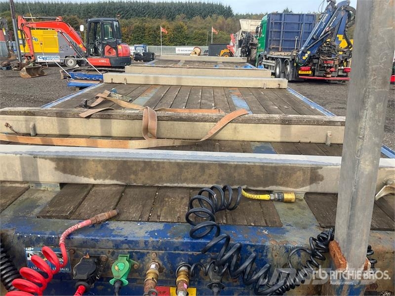 SDC 24 ton 8 m Tri/A Drawbar Flatbed Trailer Prikolice platforme/otvoreni sanduk