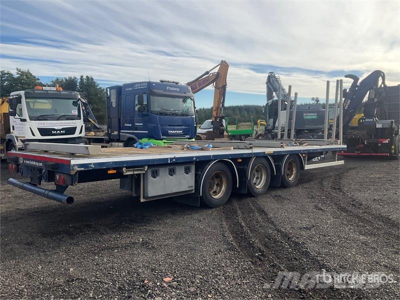 SDC 24 ton 8 m Tri/A Drawbar Flatbed Trailer Prikolice platforme/otvoreni sanduk